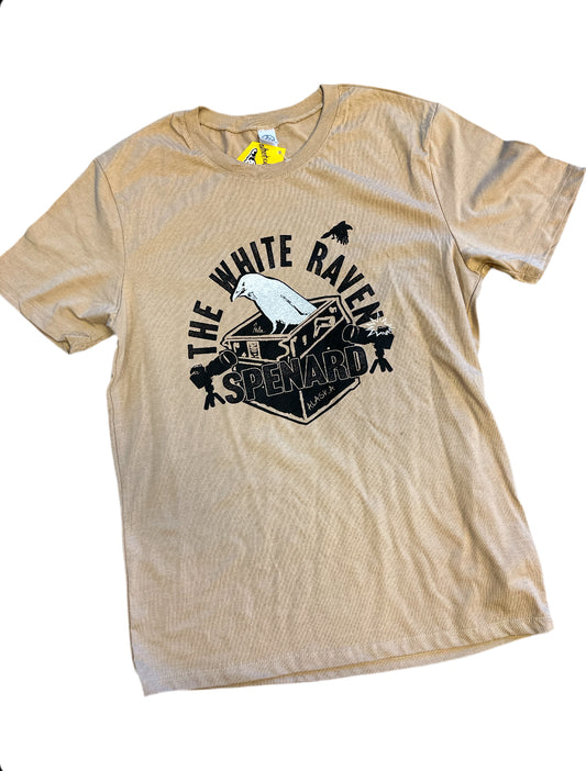 White raven tee (mushroom)