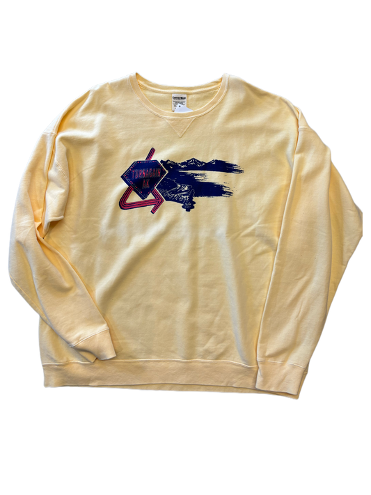 "Turnagain Pass" Sweatshirt (Faded-Sunny Yellow)