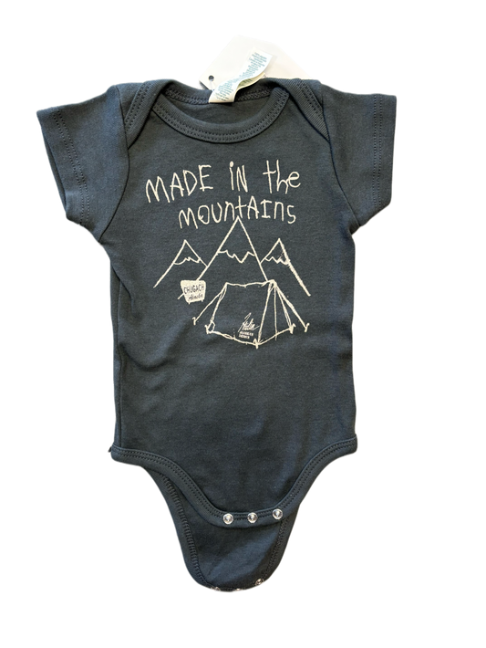 "Made in the Mountains" Onesie (slate grey)