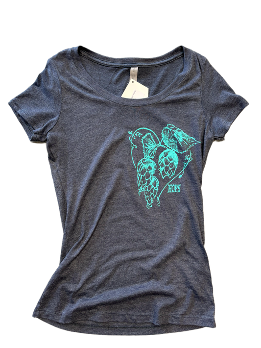 "Hops Love" Women’s Scoop T-Shirt (Navy)